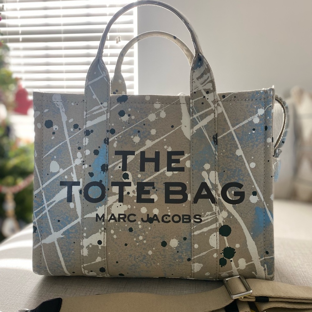 Marc Jacobs The Tote bag medium Rare splater paint Brown Rice Multi colo…